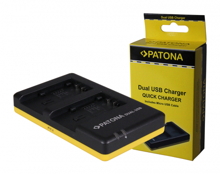 Incarcator Dual USB pentru acumulator Panasonic VW-VBT190 VW-VBT380 Patona [3]