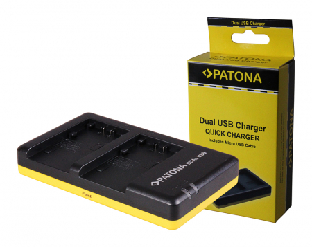 Aparate foto - Incarcator Dual USB pentru acumulator Sony NP-FP90 NP-FV100 NP-FH100 Patona