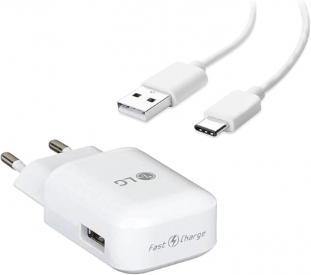 Telefoane mobile - Incarcator original LG MCS-H05ED adaptor și cablu de încărcare pentru LG G6, G5, Nexus 5 x 6P, V20 V30 Bulk