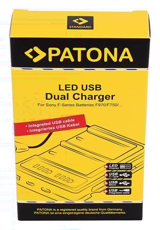 Incarcator Patona Dual LED USB pentru Sony NP-FM50 NP-F550 NP-F750 NP-F970 [5]
