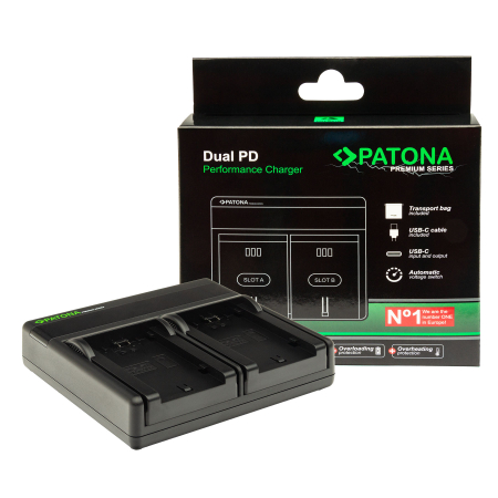Aparate foto - Incarcator Patona Premium Dual PD USB-C pentru Sony NP-FZ100