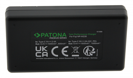Incarcator rapid Dual Twin Performance PD pentru acumulator Fuji NP-W235 Patona Premium [4]