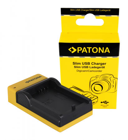 Aparate foto - Incarcator slim micro-USB pentru acumulator Canon LP-E5 Patona