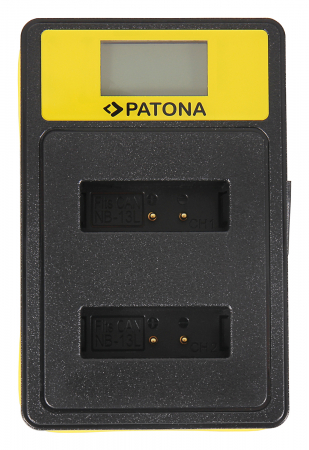 Incarcator Smart Dual LCD USB pentru acumulator Canon NB-13L Patona [1]
