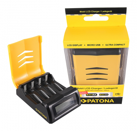 Diverse - Incarcator USB cu LCD pentru baterii AA / AAA Patona