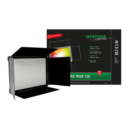 Blițuri și lumini foto/video - Lampa foto RGB-128AS cu control prin aplicatie Patona Premium