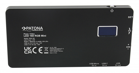 LED foto/video cu 160 de LED-uri RGB reglabile și 3 scene Patona Premium [2]