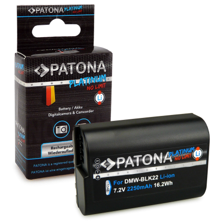 Pachet Incarcator Dual LCD USB si 2x Acumulator Patona Platinum Panasonic DMW-BLK22 [2]
