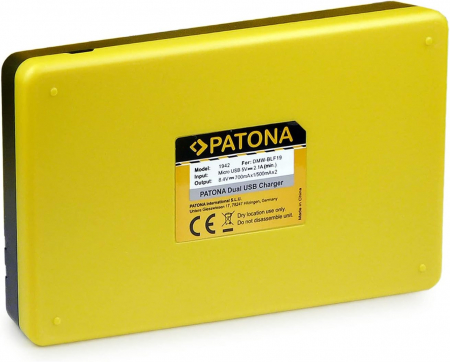 Pachet Incarcator Dual USB si 2 x Acumulatori Patona DMW-BLF19E pentru Panasonic Lumix DC-GH5 DMC-GH4 [5]