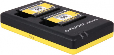 Pachet Incarcator Patona Dual USB, 2x Acumulator Patona Li-90B pentru Olympus Tough TG1, TG6 [2]