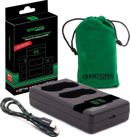 Pachet Incarcator PD Performance si 2 x Acumulatori Patona Protect NP-W235 pentru Fuji X-T4 [4]