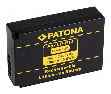 Pachet Incarcator Smart Dual LCD USB si 2x Acumulatori Patona LP-E12 pentru Canon EOS M [5]