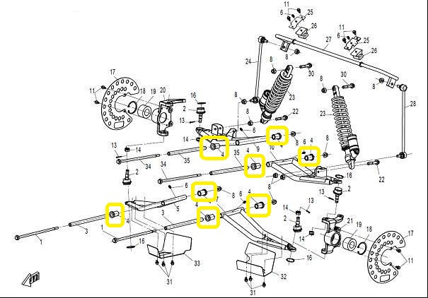 BUCSE BRAT FATA-SPATE CFMOTO UTV / SSV 500/550/600/800/1000 [3]