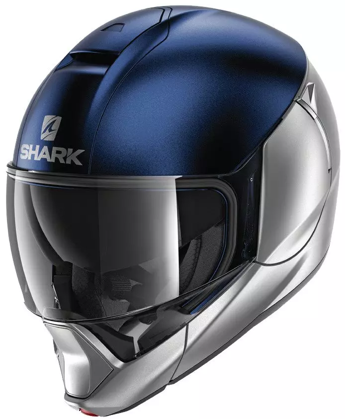 CASCA FLIP-UP SHARK EVOJET DUAL BLANK BLUE/GREY/MATT [1]