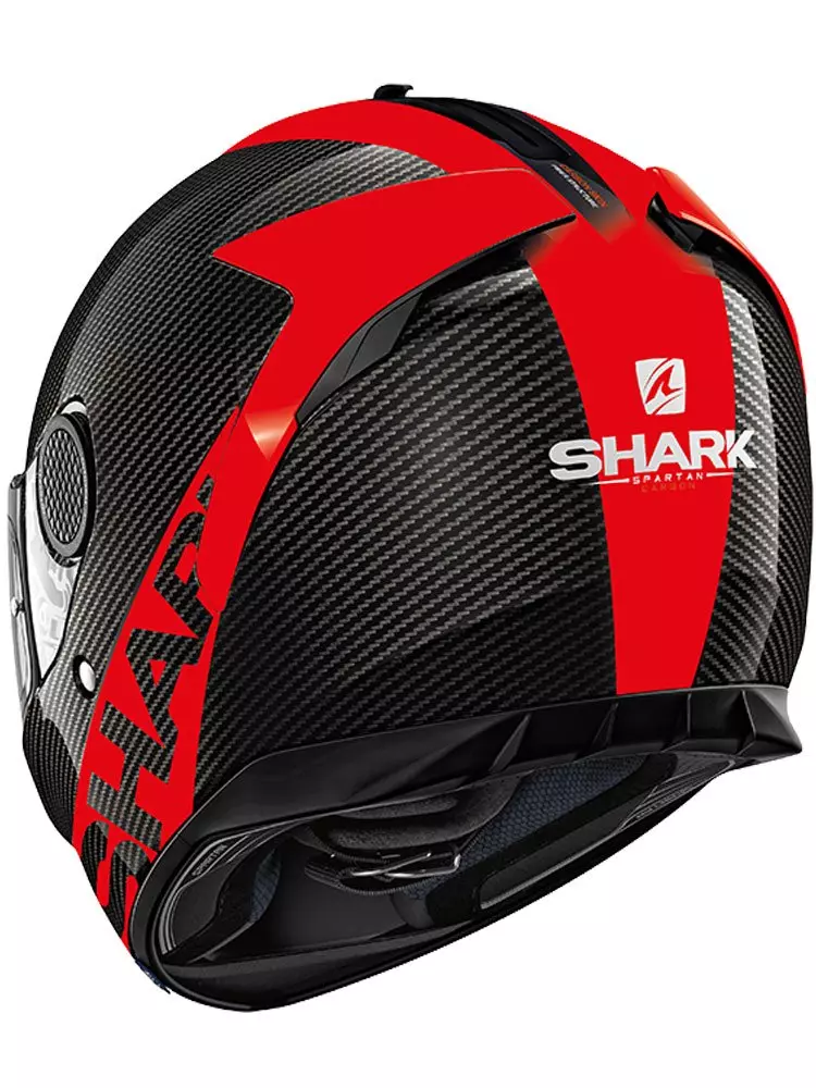 CASCA INTEGRALA SHARK SPARTAN CARBON SKIN NEGRU/ROSU [3]