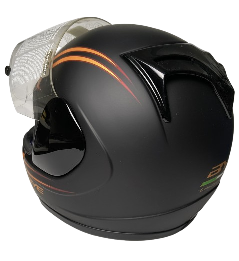 CASCA INTEGRALA YAMAHA BYE SPEEDLIGHT NEGRU PORTOCALIU [4]