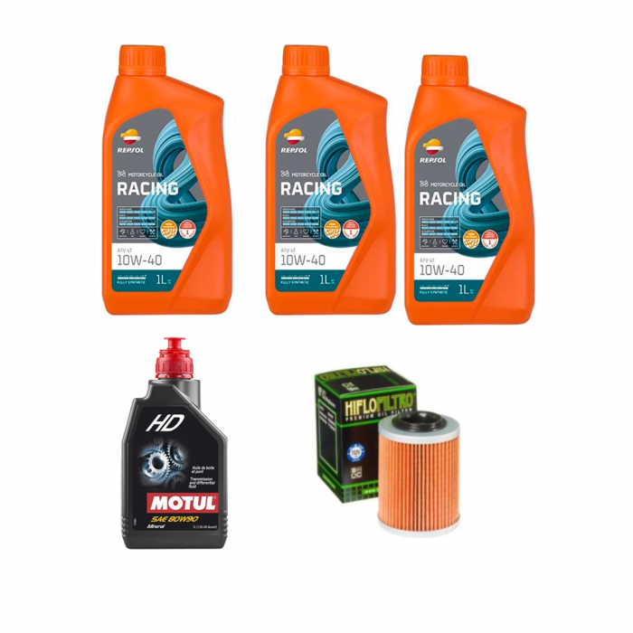 PACHET REVIZIE ATV  LINHAI 570-M567 3X ULEI MOTOR REPSOL 10W40 , ULEI CUTIE MOTUL HD 80W90 SI HIFLO FILTRU HF152 - Copie [1]