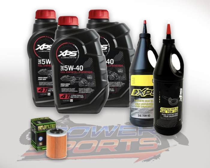 Pachet revizie atv can am G1/G2/G3 outlander 3 x XPS can am ulei 5w40 BRP, ULEI GRUP FATA XPS 75W90, ULEI GRUP SPATE SI CUTIE 75W140.FILTRU ULEI HIFLO HF152  [1]