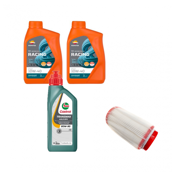 PACHET REVIZIE LINHAI 260-300-400cmc 2X REPSOL 10W40,  ULEI CUTIE CASTROL 80W90 1 x FILTRU AER 23212 [1]