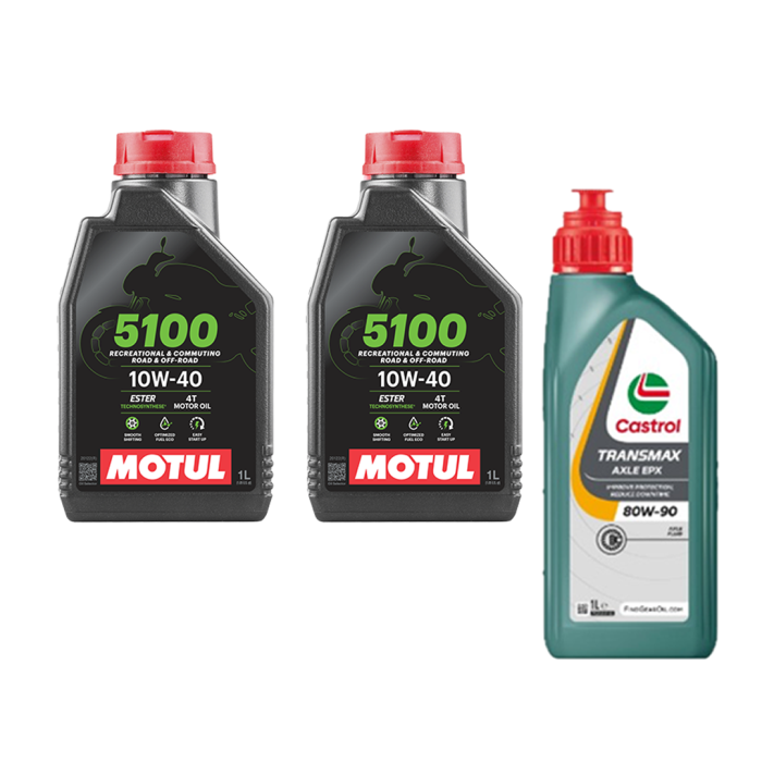 PACHET REVIZIE LINHAI 260-300-400cmc 2X ULEI 5100 MOTUL 10W40,   ULEI CUTIE CASTROL 80W90 [1]