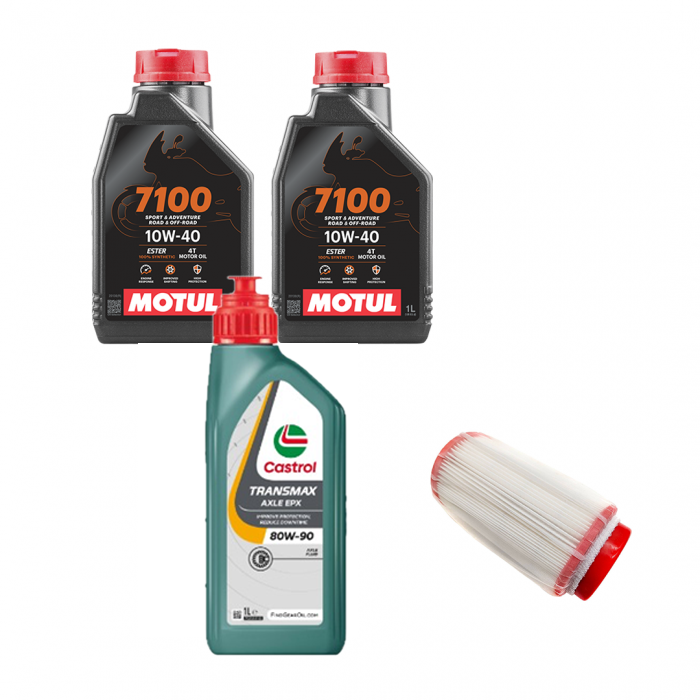 PACHET REVIZIE LINHAI 260-300-400cmc 2XMOTUL 7100 10w40  ULEI CUTIE CASTROL 80W90, FILTRU AER 23212 [1]