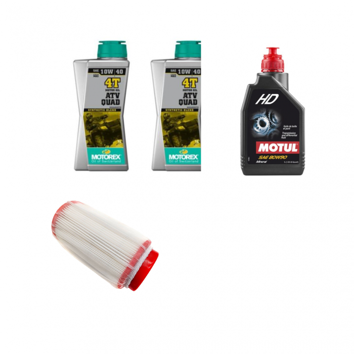 PACHET REVIZIE LINHAI 260-300-400cmc 2X ULEI MOTOREX 10W40,  ULEI CUTIE MOTUL HD 80W90, FILTRU AER 23212 [1]