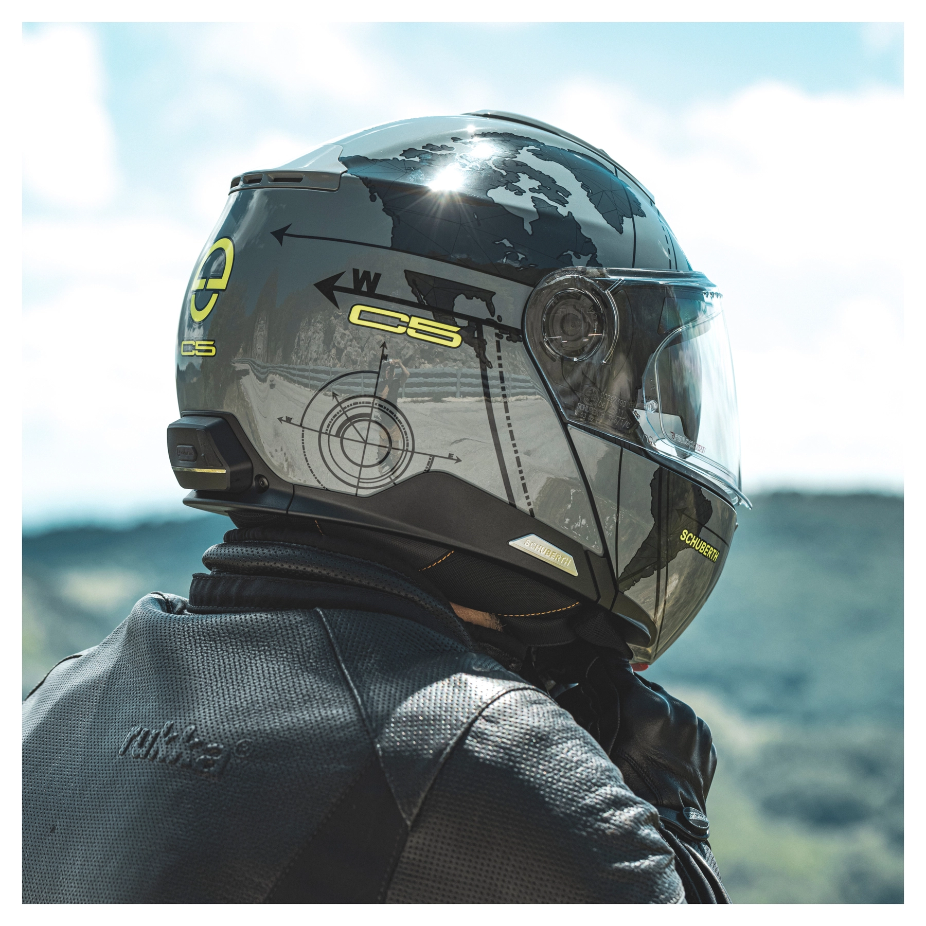 SCHUBERTH CASCA FLIP-UP C5 PRO GLOBE GRI [3]