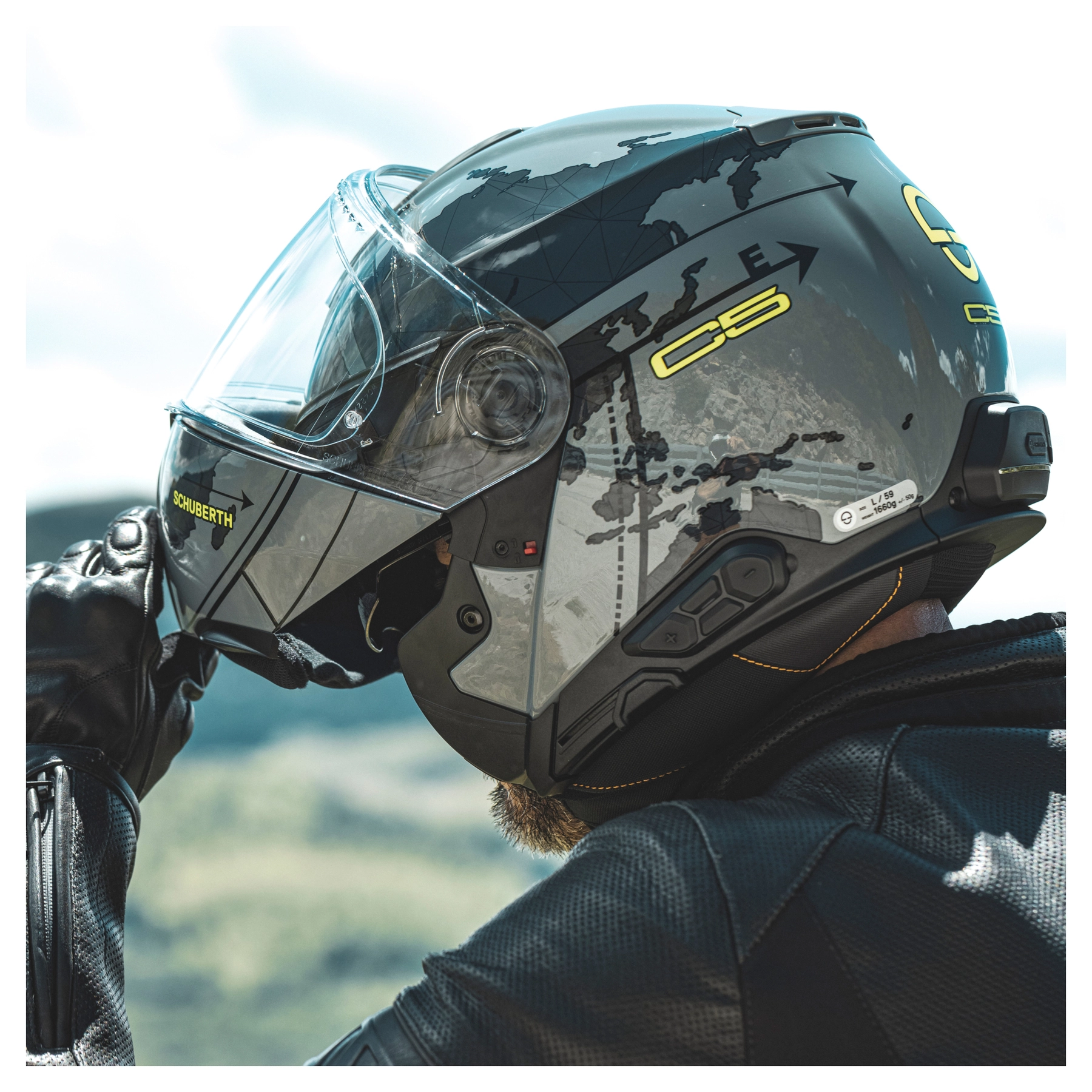 SCHUBERTH CASCA FLIP-UP C5 PRO GLOBE GRI [2]