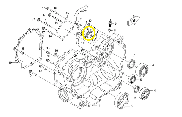 SENZOR POZITIE SCHIMBATOR CUTIE VITEZE CFMOTO 500/625 07-16  (4 CONECTORI) [3]