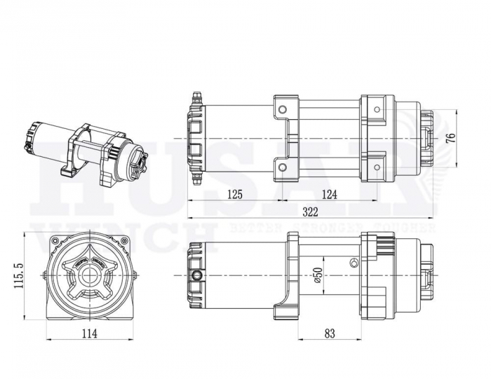 TROLIU HUSAR 4500 LBS / 2041 KG 15M SUFA METALICA [5]