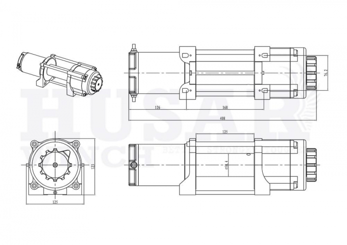 TROLIU HUSAR 5500 LBS / 2494 KG 15M SUFA METALICA [6]