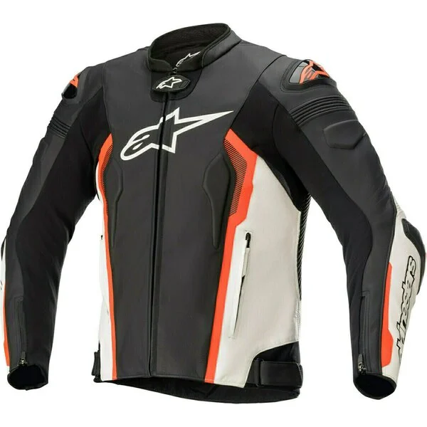 Echipamente Moto - ALPINESTARS GEACA PIELE SPORT TOURING MISSILE V2 NEGRU/ALB/ROSU
