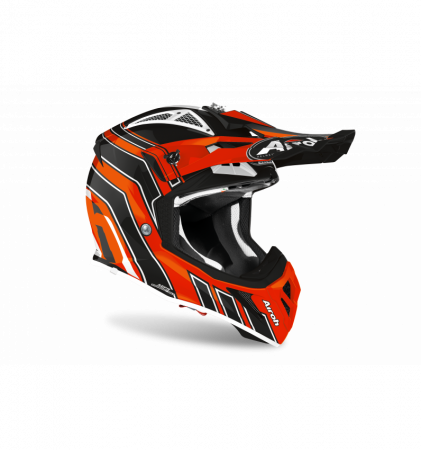 Lichidare stoc - CASCA AIROH AVIATOR ACE ART ORANGE GLOSS