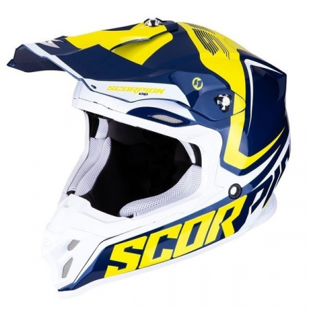 Cross/Enduro - CASCA CROSS-ENDURO SCORPION EXO VX-16 ERNEE ALBASTRU GALBEN