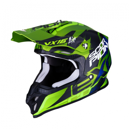Cross/Enduro - CASCA SCORPION VX-16 AIR ALBION VERDE MAT NEGRU