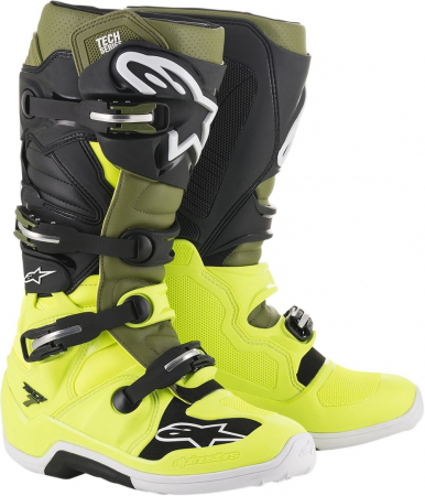 Echipamente Moto - CIZME ALPINESTARS T7 FLUO/GALBEN VERDE/NEGRU 44.5
