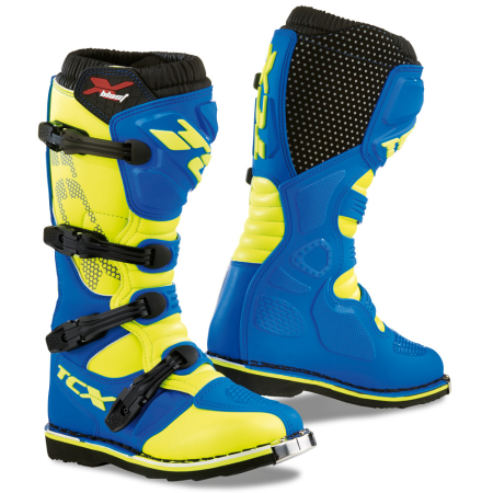 Cizme - CIZME CROSS-ENDURO TCX X-BLAST ALBASTRU/GALBEN FLUO