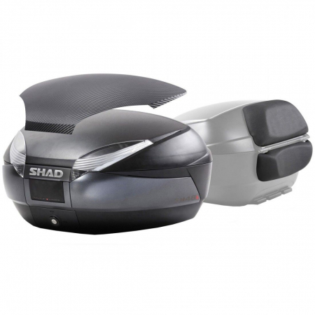 Cutii Moto - CUTIE MOTO PORTBAGAJ SHAD SH48 CU SPATAR, CARBON