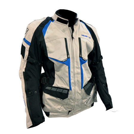 GECI TEXTIL - Geacă Moto Ravenna MISTRAL RA-J-1771 Alb/Negru/Albastru – Ultimate 3-Layer Adventure
