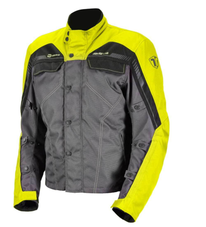 GECI TEXTIL - Geacă Moto Ravenna SCIROCCO Negru/Gri/Galben – All-Season Comfort