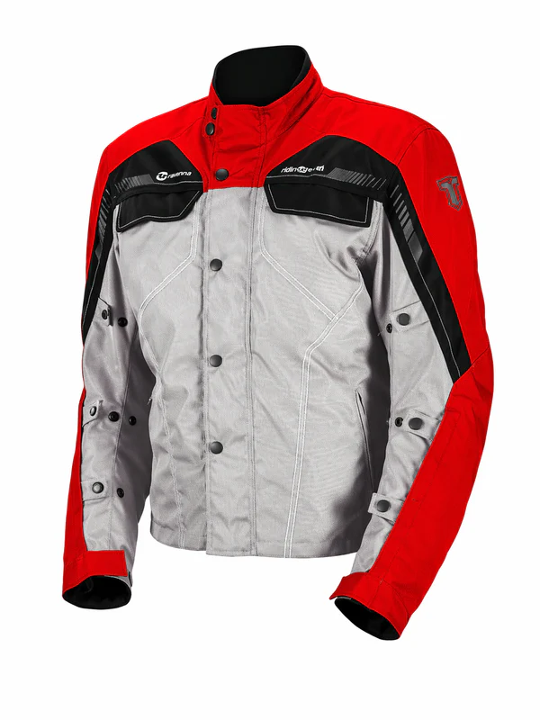 GECI TEXTIL - Geacă Moto Ravenna SCIROCCO Negru/Rosu/Sand – All-Season Comfort