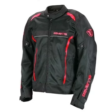 GECI TEXTIL - Geacă Moto Vară Ravenna LEVANTE RA-J - Negru/Rosu - High-Visibility Mesh