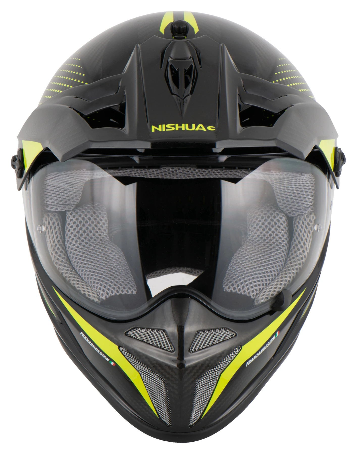 Cross/Enduro - NISHUA CASCA ENDURO CARBON NEGRU/GELBEN NEON