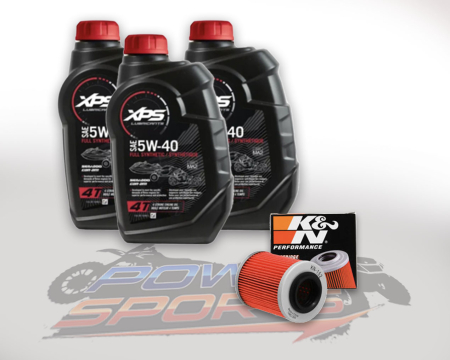 Pachet revizie - Pachet revizie atv can am G1/G2/G3 outlander 3 x XPS can am ulei 5w40 BR, FILTRU ULEI  K&N