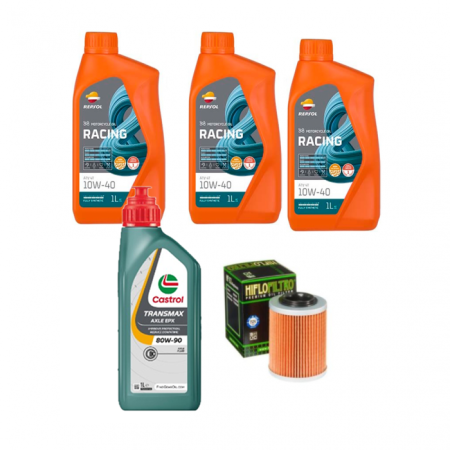 Pachet revizie - PACHET REVIZIE ATV CF-MOTO 3X ULEI MOTOR REPSOL 10W40 , ULEI CUTIE CASTROL 80W90 SI HIFLO FILTRU HF152