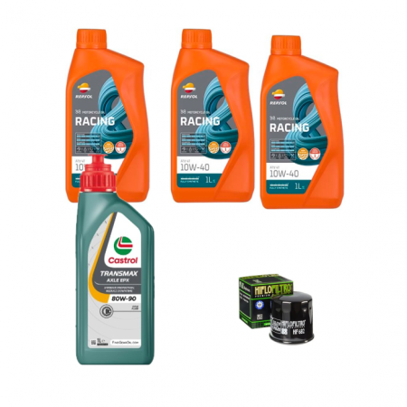 Pachet revizie - PACHET REVIZIE ATV  INHAI PROMAX500-M550-DRAGONFLY 3X ULEI MOTOR REPSOL 10W40 , ULEI CUTIE CASTROL 80W90 SI HIFLO FILTRU HF682