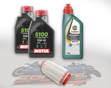 Pachet revizie - PACHET REVIZIE LINHAI 260-300-400cmc 2X MOTUL 5100 10W40,  ULEI CUTIE CASTROL 80W90, FILTRU AER 23212