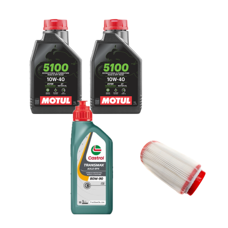 Pachet revizie - PACHET REVIZIE LINHAI 260-300-400cmc 2X MOTUL 5100 10W40,  ULEI CUTIE CASTROL 80W90, FILTRU AER 23212