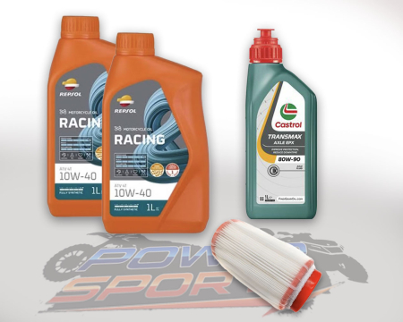 Pachet revizie - PACHET REVIZIE LINHAI 260-300-400cmc 2X REPSOL 10W40,  ULEI CUTIE CASTROL 80W90 1 x FILTRU AER 23212