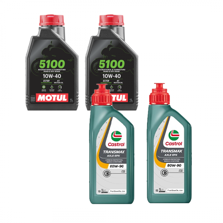 Pachet revizie - PACHET REVIZIE LINHAI 260-300-400cmc 2X ULEI 5100 MOTUL 10W40,  2X ULEI CUTIE/DIFERENTIAL CASTROL 80W90